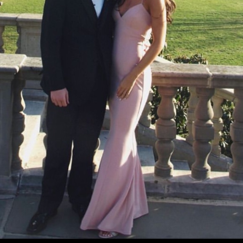 KATIE MAY PINK FORMAL GOWN